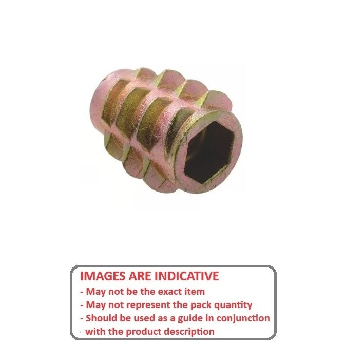 1058972 | IN-TP-048F-13-WHL (10 Pcs) --- Self Tapping Inserts - 10-32 UNF - 4.76mm - 7x13.005 mm For Wood