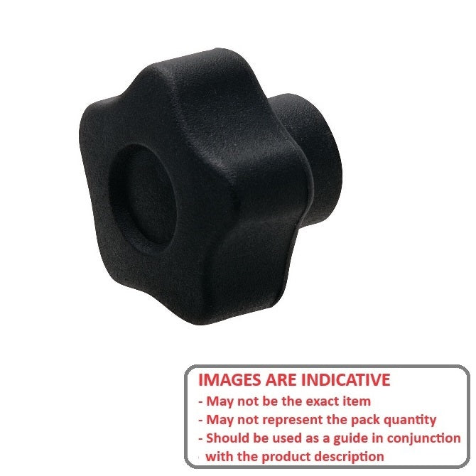 1110735 | KF159C-085-5LF --- Lobe Knobs - 5/8-11 UNC - 15.88mm - 84.84x21.8 mm Five Lobe - Steel Knob