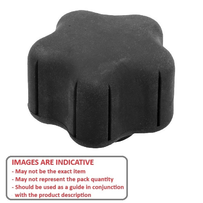 1072920 | KF064C-039-5LSFT --- Lobe Knobs - 1/4-20 UNC - 6.35mm - 38.61x12.7 mm Five Lobe - Plated Brass Knob