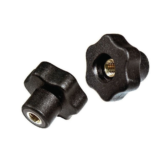 1068062 | KF060M-040-6L-PBR --- Lobe Knobs - M6 - 6x1mm - 40x18 mm Six Lobe - Brass Knob
