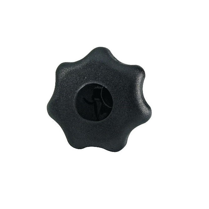 1062517 | KF050M-025-STRF-PL --- Star Knobs - M5 - 5x0.8mm - 25x9 mm Female Plastic - Plastic Knob