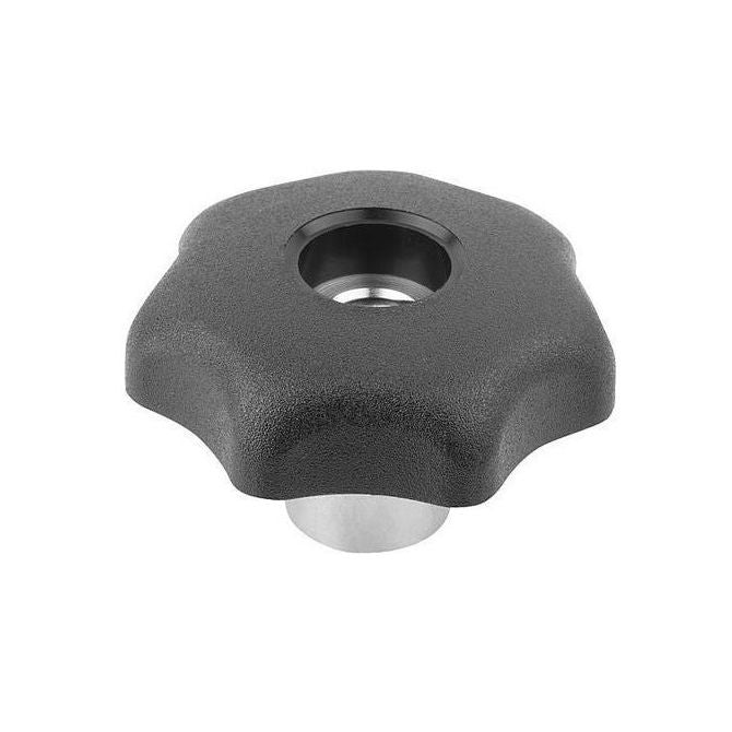 1062523 | KF050M-025-7LQA (10 Pcs) --- Lobe Knobs - M5 - 5x0.8mm - 25 - - Seven Lobe - Steel Hub Knob