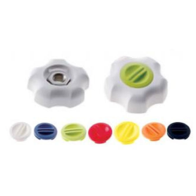 1092493 | KF100M-50-FIT-WBL (Each) --- Thumb Knobs - M10 50x22 mm For Hex Head Screw - Plastic Knob