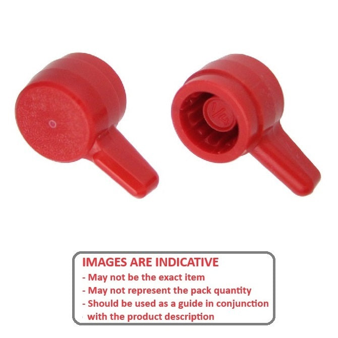 1077976 | KM079-021-L-R (10 Pcs) --- Thumb Knobs - 5/16 - 7.94mm - - Use Own Screw 21.43x13.5 mm For Cap Screws - Plastic Knob