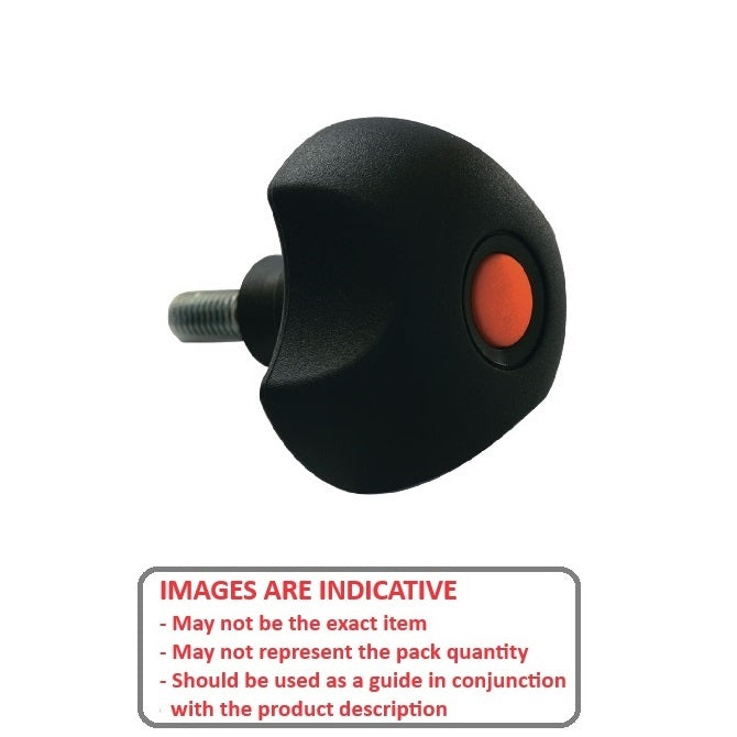 1068268 | KM060M-050-3L-SAF15 --- Lobe Knobs - M6 - 6x1mm - 50x15 mm Three Lobe - Steel Knob