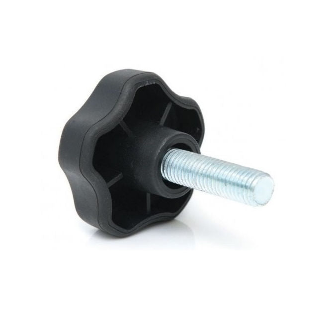 1059292 | KM048F-025-5LSFT19-ST --- Lobe Knobs - 10-32 UNF - 4.76mm - 25x19.1 mm Five Lobe - Plated Steel and Plastic Knob