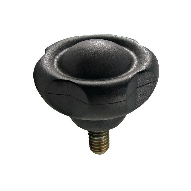 1087398 | KM095C-063-5L40-S4 --- Lobe Knobs - 3/8-16 UNC - 9.53mm - 63x40 mm Five Lobe - Stainless Steel 304 Similar to A2, 18-8 HRB80 Knob