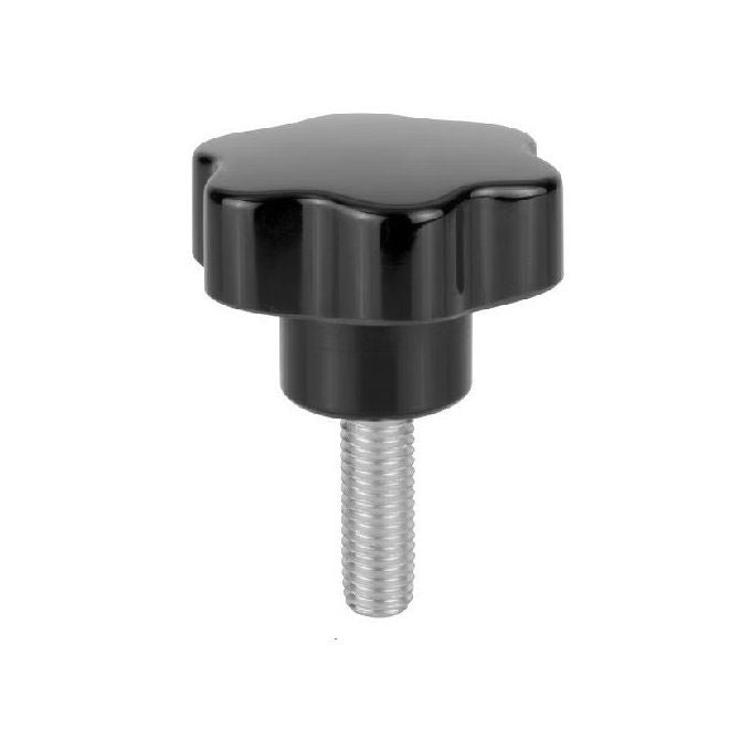 1077293 | KM079C-040-6L19-S4 --- Lobe Knobs - 5/16-18 UNC - 7.94mm - 40x19.1 mm Six Lobe - Stainless Steel 304 Similar to A2, 18-8 HRB80 Knob