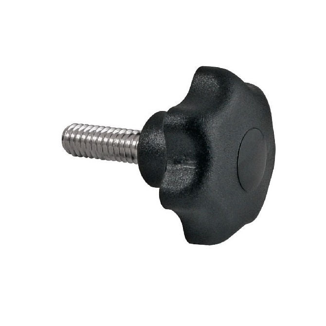 1059293 | KM048F025-7L20-ST (5 Pcs) --- Lobe Knobs - 10-32 UNF - 4.76mm - 25x20 mm Seven Lobe - Plated Steel Knob