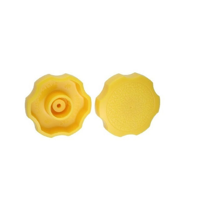 1092049 | KM100M-038-ROS-Y (10 Pcs) --- Thumb Knobs - M10 - 10.00mm - - Use Own Screw 38x12.5 mm For Cap Screws - Plastic Knob