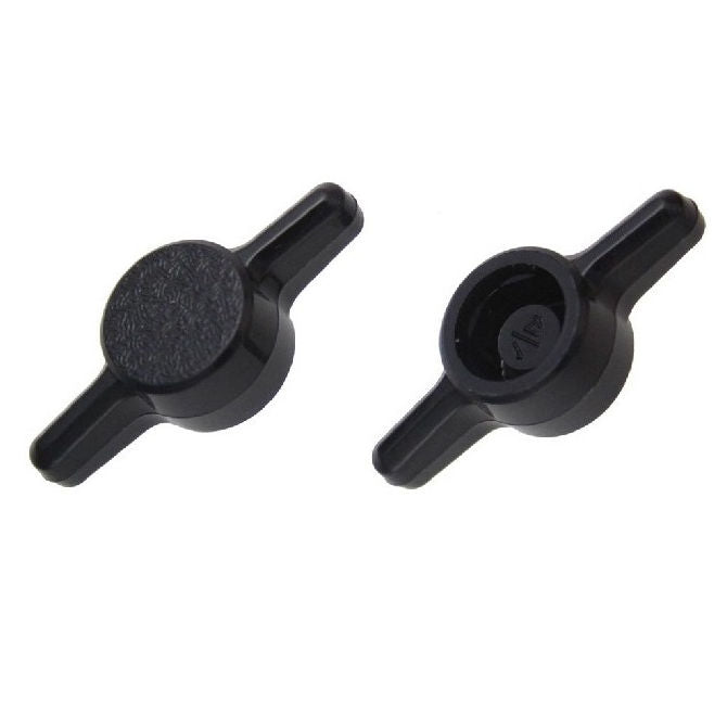 1059617 | KM048-025-TEE-B (10 Pcs) --- Thumb Knobs - 10-24, 10-32 - 4.76mm - - Use Own Screw 25.4x6.4 mm For Cap Screws - Plastic Knob