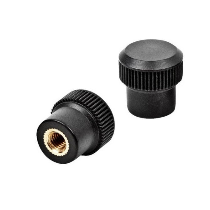 1053529 | KF040M-020-KN-PH (5 Pcs) --- Knurled Knobs - M4 - 4x0.7mm - 20x7 mm Female - Phenolic Knob
