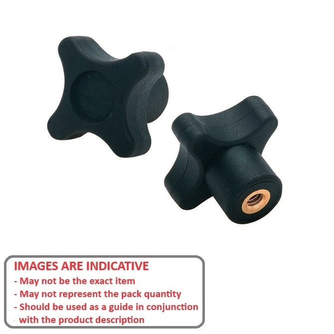 1057421 | KF048C-020-CS --- Cross Knobs - 10-24 UNC - 4.76mm - 20.07x8.9 mm Female - Brass Knob