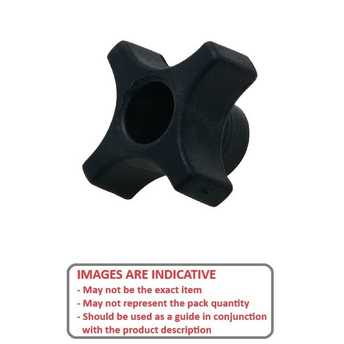 1072943 | KF064C-040-CH --- Cross Knobs - 1/4-20 UNC - 6.35mm - 40.13x9.5 mm Female - Brass Knob