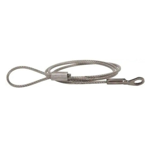 Nylon Coated Steel Lanyards - 254 mm D - Galvanised Steel