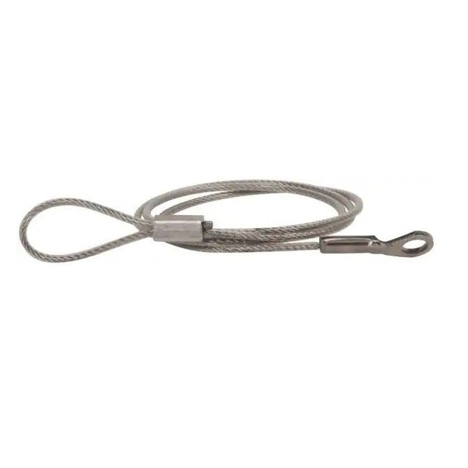 Nylon Coated Steel Lanyards - 254 mm D - Galvanised Steel