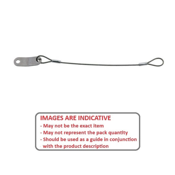1218492 | FPC-24RS --- Nylon Coated Steel Lanyards - 609 mm A - Stainless Steel Lanyard