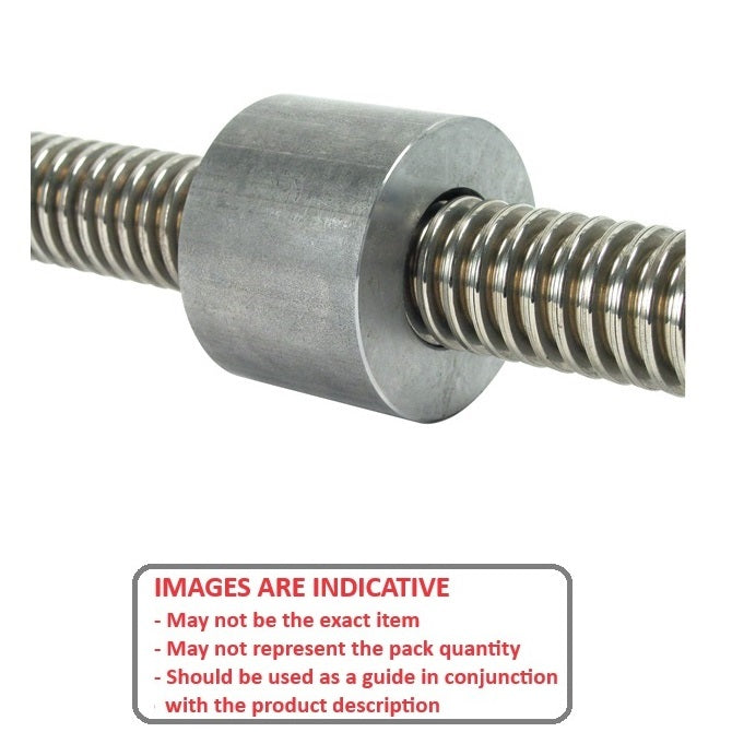1121264 | KSM204-OUK --- Nuts Leadscrew - 20x4 mm - Right Hand Metric - Carbon Manganese Steel S300 Pb