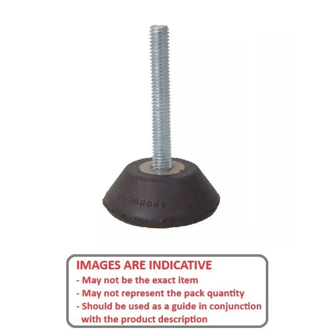 1171060 | TMF-609-ARS --- Levelling Bonded Neoprene Mounts - 67.0 to 272.0 Kg 1.27x5.08 mm With Stud