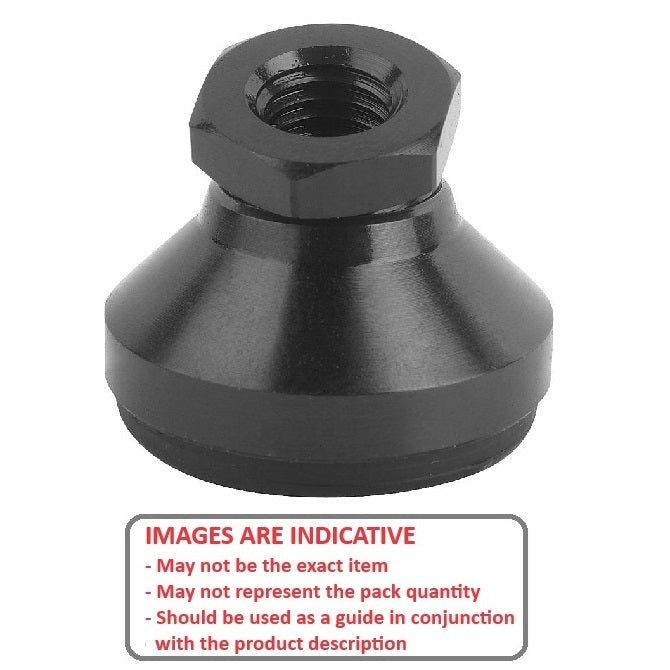 1088011 | MSF-095C-CBCRP --- Levelling Socket Mounts - 3/8-16 UNC - 9.53mm - 31.8x25.4 mm Swivel - Steel Mount