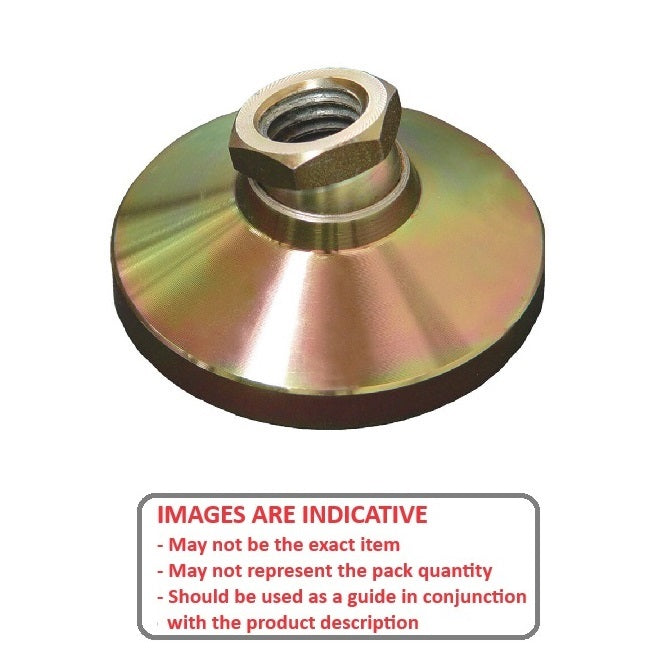 1120846 | MSF-191C-CGC --- Levelling Socket Mounts - 3/4-10 UNC - 19.05mm - 76.2x38.1 mm Swivel - Gold Chromate Mount