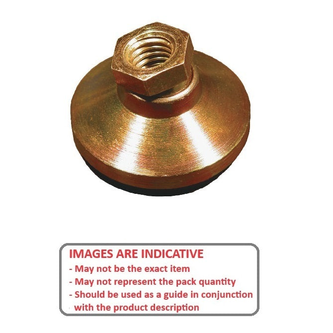 1072389 | MSF-064C-CGCRP --- Levelling Socket Mounts - 1/4-20 UNC - 6.35mm - 25.4x17.8 mm Swivel - Steel Mount