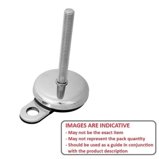 1127783 | MLM-222C-203-S4-AHY1-100 --- Levelling Studded Mounts - 7/8-9 UNC - 22.23mm - 100.1x32 mm Hygienic - Stainless Steel 304 Similar to A2, 18-8 HRB80 Mount