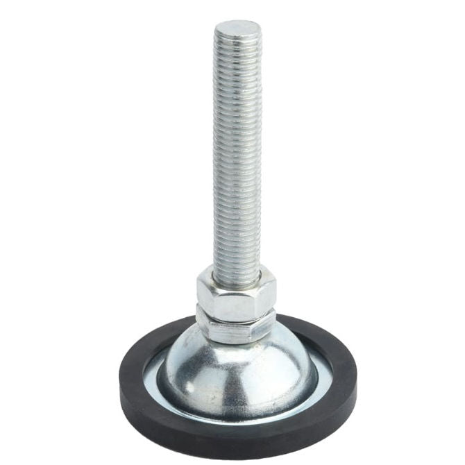 1113958 | MLM-160M-100-ZRP-ECO --- Levelling Studded Mounts - M16 - 16x2mm - 80x35 mm Economy - Steel - Zinc Mount