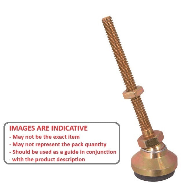 1088008 | MSM-095C-102-CGCRP --- Levelling Studded Mounts - 3/8-16 UNC - 9.53mm - 31.8x25.4 mm Swivel - Steel Mount