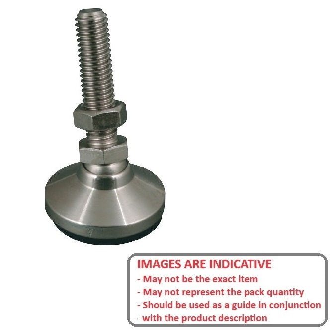 1102318 | MSM-127C-051-CNPRP --- Levelling Studded Mounts - 1/2-13 UNC - 12.7mm - 47.6x31.8 mm Swivel - Steel Mount