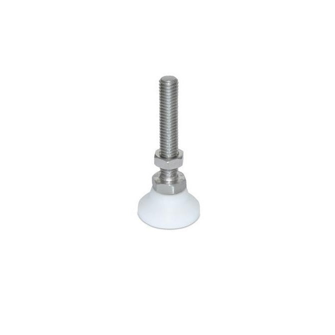 Levelling Studded Mounts - 10-32 UNF -4.76mm- 19.1x13.5 mm - Stainless Steel 303/304 Similar to A2, 18-8 HRB80