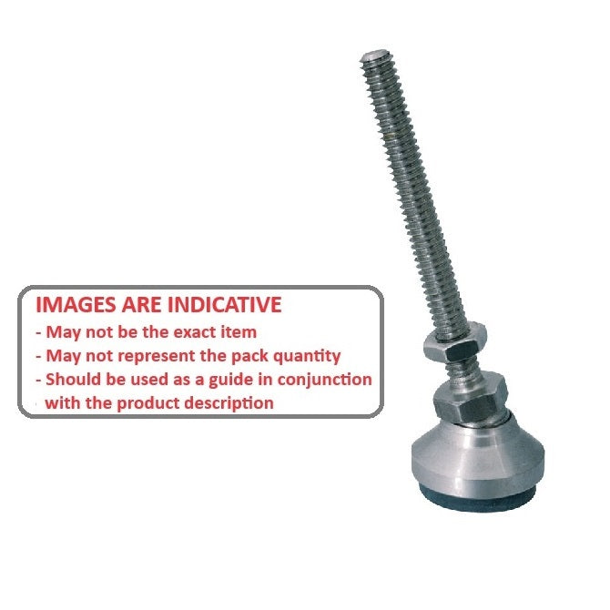 1113786 | MSM-160M-120-CZRP (4 Pcs) --- Levelling Studded Mounts - M16 - 16x2mm - 60x39 mm Swivel - Steel Mount