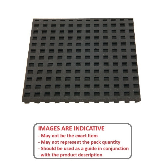 1216936 | MNP-050-457-W --- Neoprene Pads Mounts - 457.2 x 457.2 mm 50.0 - 200.0 psi 12.7 mm Waffle Pattern - Neoprene Rubber Mount
