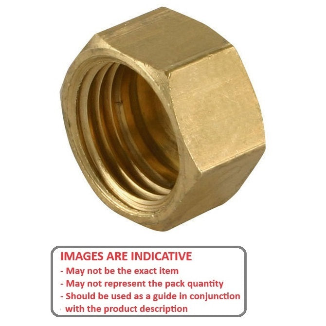 1038840 | NT020M-HX-BR (20 Pcs) --- Hexagonal Nuts - M2 - 2x0.4mm - 1.5x4 mm Full - Brass Nut