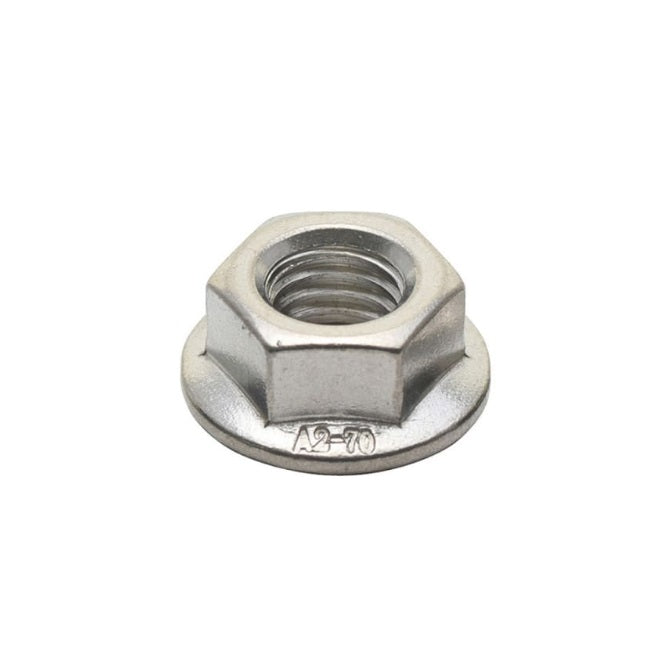 Flanged Nuts - M6 -6x1mm- Stainless Steel 5.8 mm