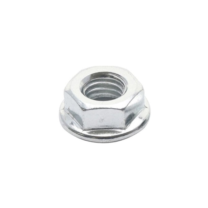Flanged Nuts - M6 -6x1mm- Zinc Plated Steel 5.8 mm