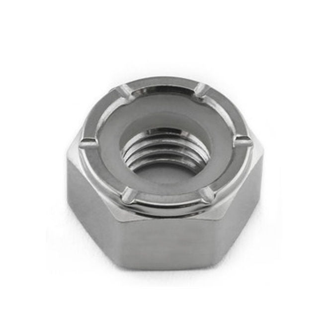 1054679 | NT042C-NI-AL (PK-10) --- Hexagonal Nuts - 8-32 UNC - 4.17mm - - 8.73 mm Nylon Insert - Aluminium Nut