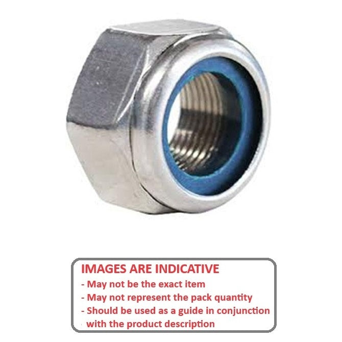 1099283 | NT120M-NI-S6 (50 Pcs) --- Hexagonal Nuts - M12 - 12x1.75mm - 12x19 mm Nylon Insert - Stainless Steel 316 Similar to A4, 18-10 Nut