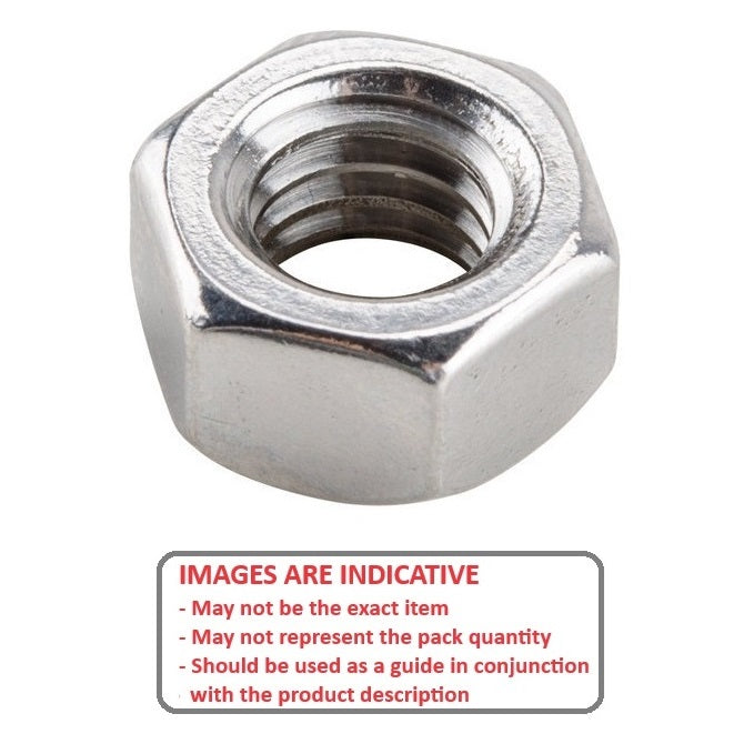 1038837 | NT020M-HX-S6 (10 Pcs) --- Hexagonal Nuts - M2 - 2x0.4mm - 1.5x4 mm Full - Stainless Steel 316 Similar to A4, 18-10 Nut