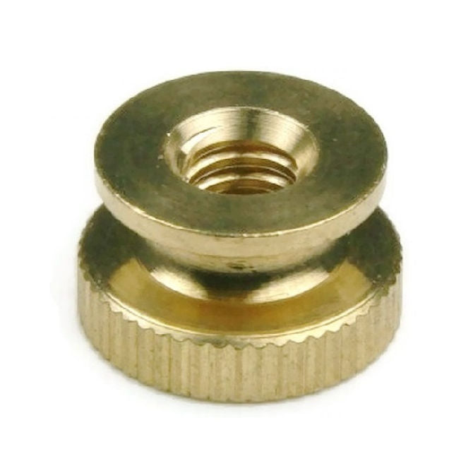 1059006 | NT048F-THC-BR (10 Pcs) --- Thumb Nuts - 10-32 UNF - 4.76mm - 8.7x3.97 mm Collared - Brass Nut