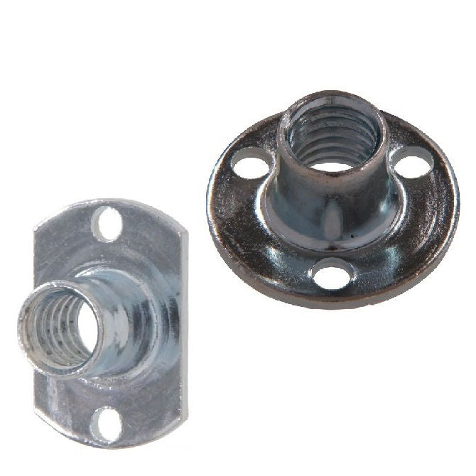 1069735 | NT064C-RW-CS (10 Pcs) --- Weld Steel Nuts - 1/4-20 UNC - 6.35mm - Round Base 19.05 mm