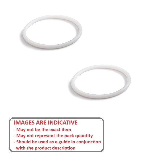 1069038 | OR-00607-178-PT55D-010 (25 Pcs) --- PTFE O-Rings - 6.07x1.78 mm - White - PTFE O-Ring