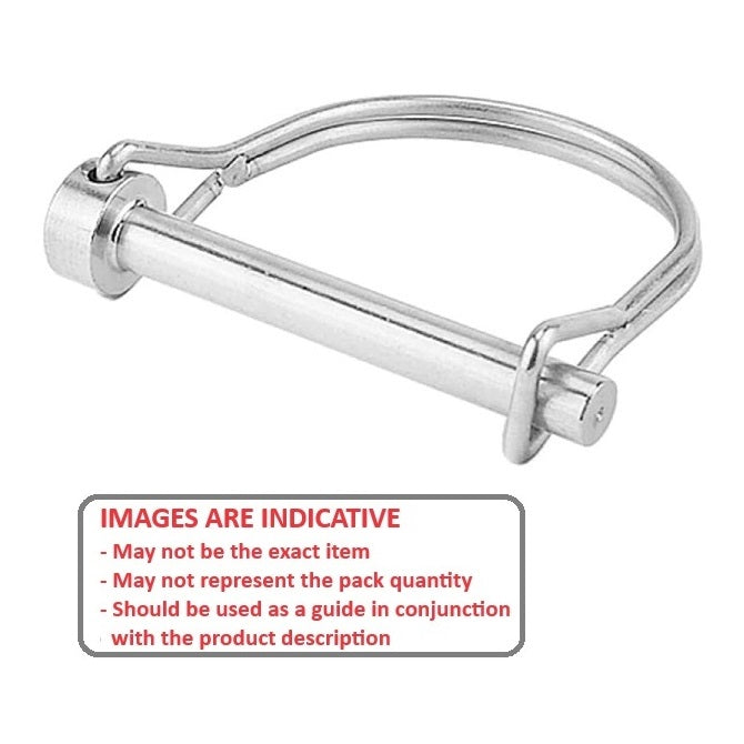 1092538 | LYP-R2-100-059-S4 --- Wire Lock Lynch Pins - 10x58.65x2.1 mm Double Wire - Stainless Steel Pin