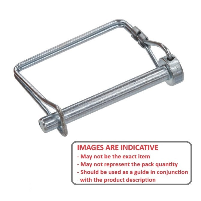1078297 | LYP-Q2-079-064-S4 --- Wire Lock Lynch Pins - 7.94x63.5x2.3 mm Double Wire - Stainless Steel 304 Similar to A2, 18-8 HRB80 Pin