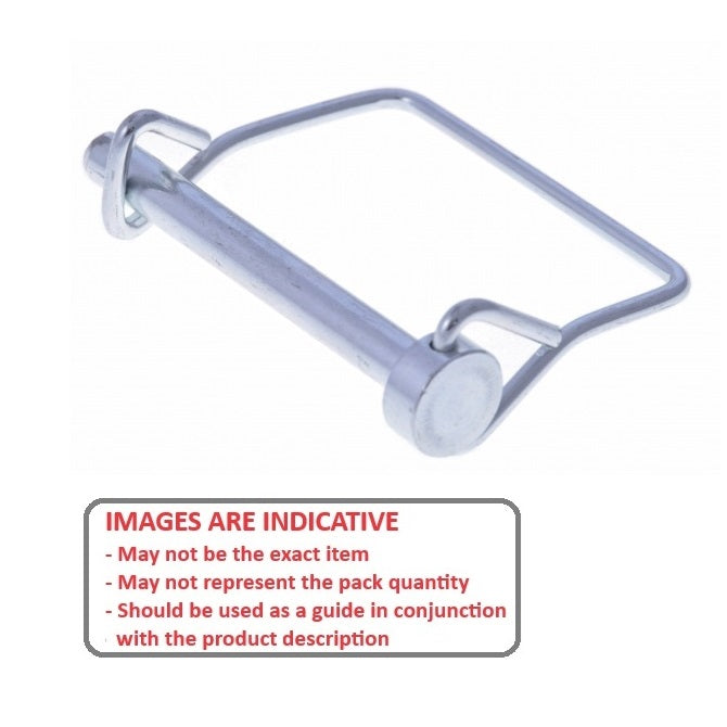 1078396 | LYP-Q1-079-089-CZ --- Wire Lock Lynch Pins - 7.94x88.9x3 mm Single Wire - Carbon Steel Spring Wire Zinc Plated Pin