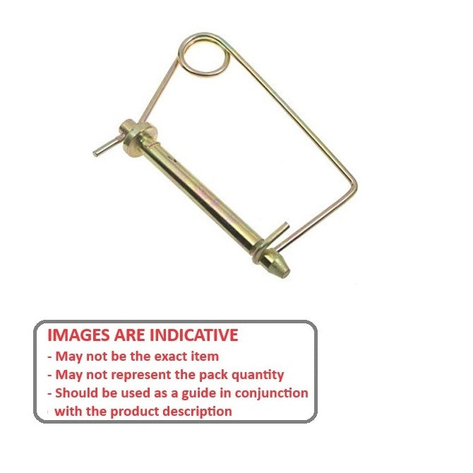1078275 | LYP-T1-079-057-CZ (25 Pcs) --- Wire Lock Lynch Pins - 7.94x57.15x2.3 mm Single Wire - Carbon Steel Spring Wire Zinc Plated Pin