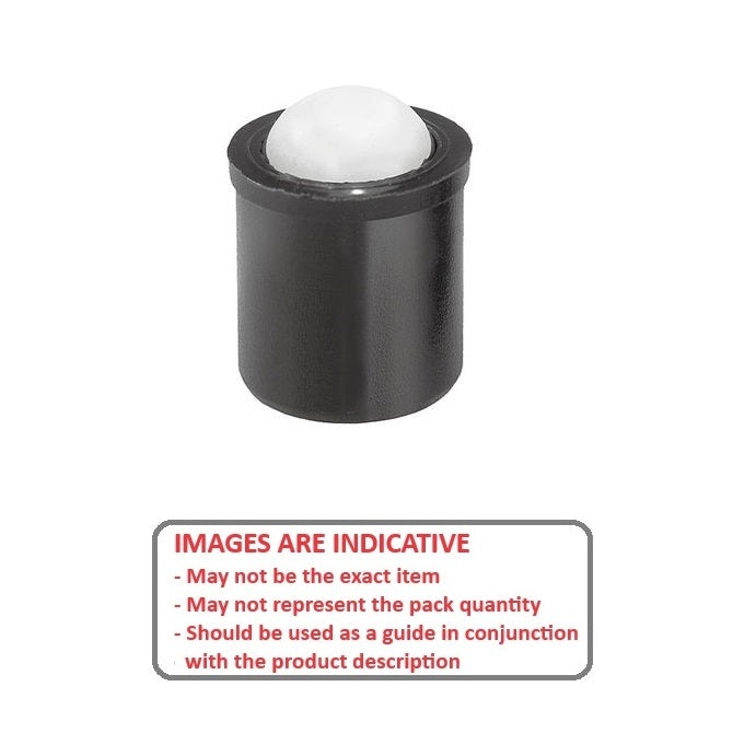1060292 | PLBP-050-060-PP-007 --- Ball Push Fit Plungers - 5x6 mm - 4 N Plastic Body - Plastic Plunger