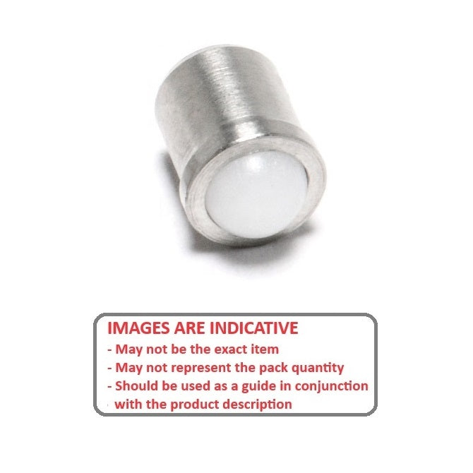 1048816 | PLSP-032-064-AS-004 --- Spring Push Fit Plungers - 3.18x6.4 mm - 2.2 N - Stainless Steel Body with Acetal
