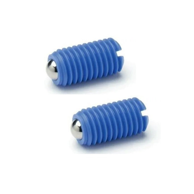 1044751 | PLBT-030M-080-AS-005 (40 Pcs) --- Ball Threaded Plungers - M3 - 3x0.5mm - 8 mm - 2 N Acetal Body - Acetal with Stainless Ball Plunger
