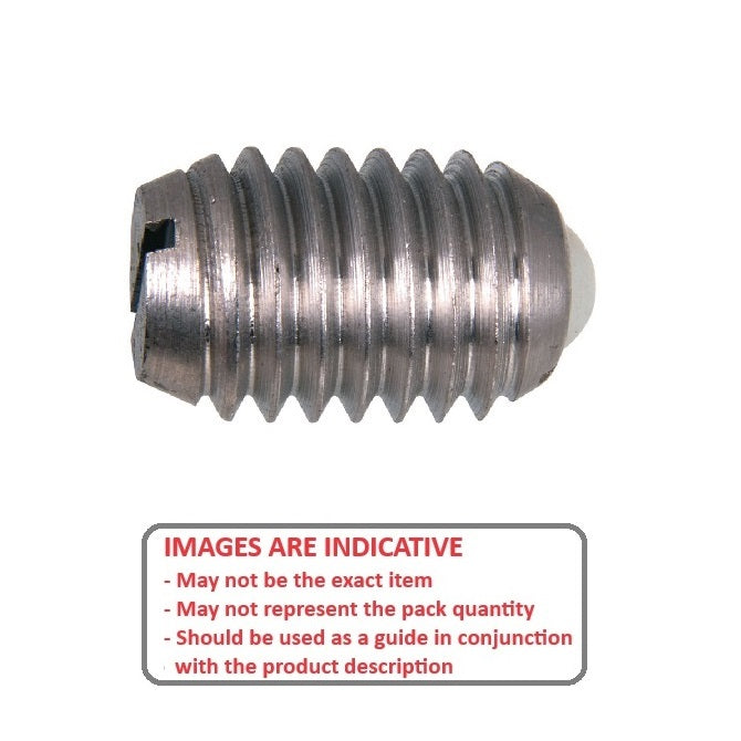 1055060 | PLST-042C-159-AS-032 --- Spring Plungers - 8-32 UNC - 4.17mm - 15.9 mm - 12 N No Handle - Stainless Steel Body with Acetal Plunger